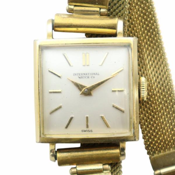 アイダブリューシーIWC ヴィンテージ 腕時計 アンティーク ウォッチ クォーツ スクエア 白文字盤...