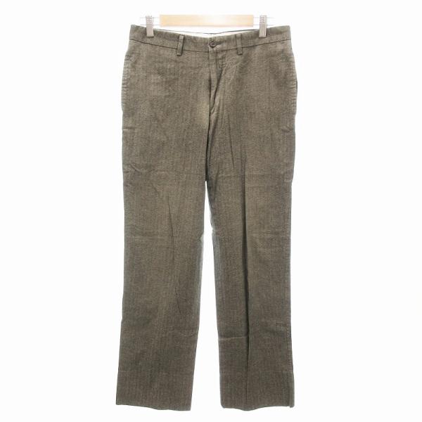 アクアスキュータム AQUASCUTUM パンツ スラックス ヘリンボーン ストレートシルエット 8...