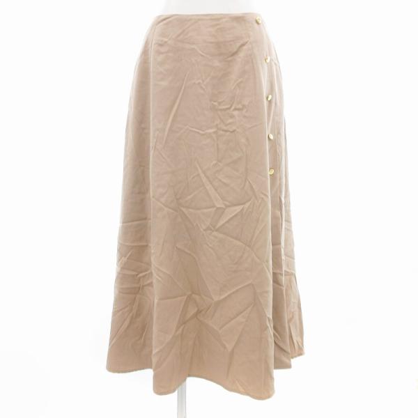 バビロン BABYLONE フレアスカート ロング ミモレ 38 ベージュ /JS レディース