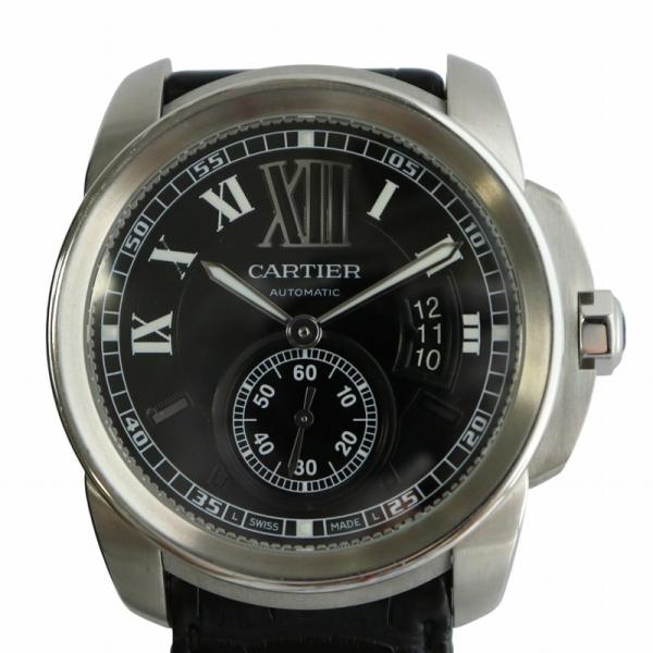 カルティエ Cartier カリブル ドゥ カルティエ 腕時計 ウォッチ 自動巻き 黒 ブラック シ...