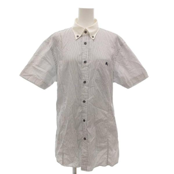 バーバリーブラックレーベル BURBERRY BLACK LABEL クレリックシャツ ボタンダウン...