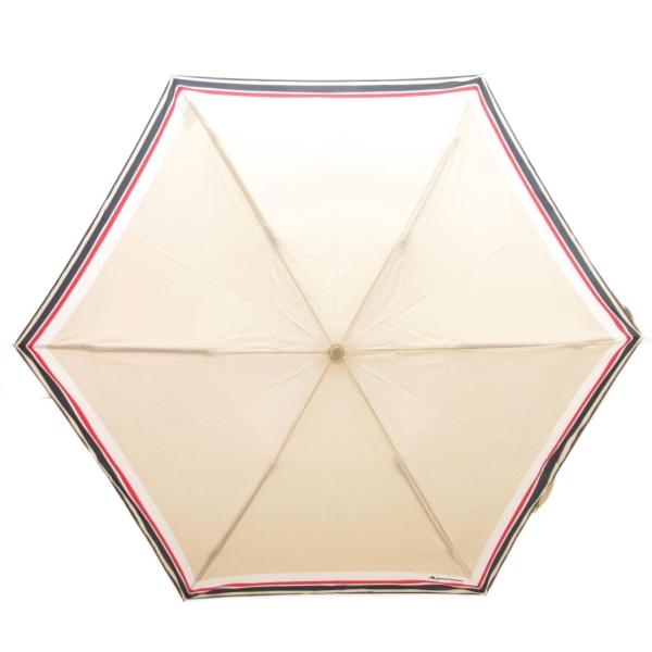 アクアスキュータム AQUASCUTUM 折りたたみ傘 アンブレラ 雨傘 トリコロール ベージュ 赤...