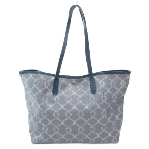 トプカピ TOPKAPI トートバッグ 水色 ライトブルー ロープ柄 総柄 /AE レディース