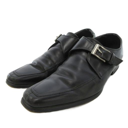 リーガル REGAL ドレスシューズ モンクストラップ 24.5cm 黒 ブラック スクエアトゥ /...