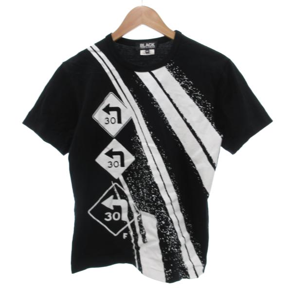 ブラックコムデギャルソン BLACK COMME des GARCONS Tシャツ 半袖 プリント ...