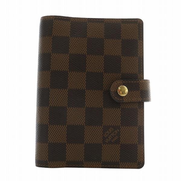 ルイヴィトン LOUIS VUITTON 美品 ダミエ アジェンダ PM 手帳カバー 6穴 PVC ...