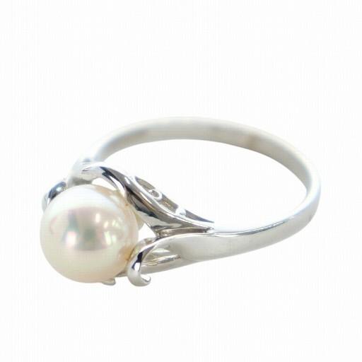 御木真珠店 指輪 リング アクセサリー 本真珠 アコヤ真珠 パール K14WG 19mm 18号 シ...