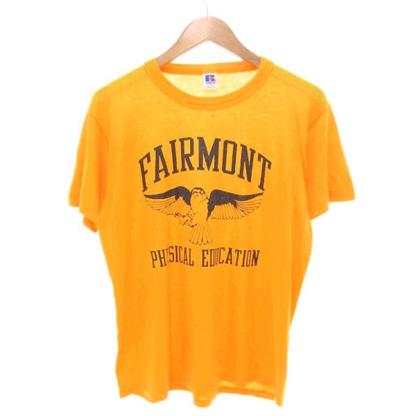 ラッセル RUSSELL ヴィンテージ Tシャツ 半袖 USA製 シングルステッチ M 黄 イエロー...
