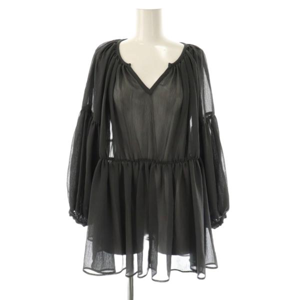 アメリヴィンテージ Ameri VINTAGE 20SS ブラウス シアー ギャザー 長袖 チャコー...