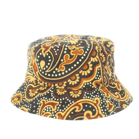 マッハゴーゴー MACH55 バケットハット コットン ペイズリー 総柄 茶 ブラウン /AH23 ...