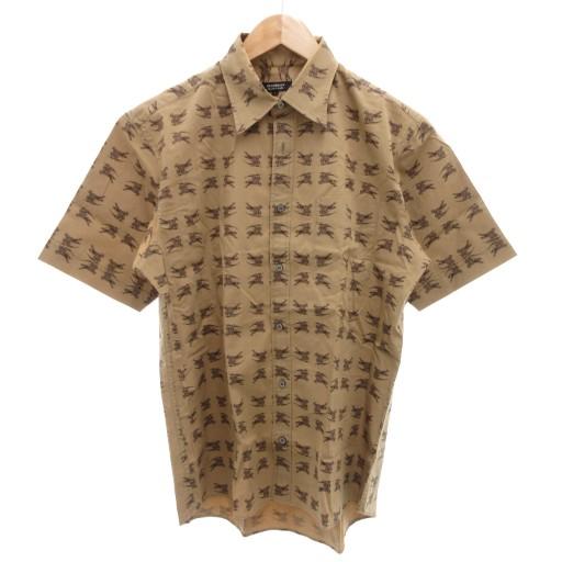 バーバリーブラックレーベル BURBERRY BLACK LABEL 半袖シャツ カジュアル 2 茶...