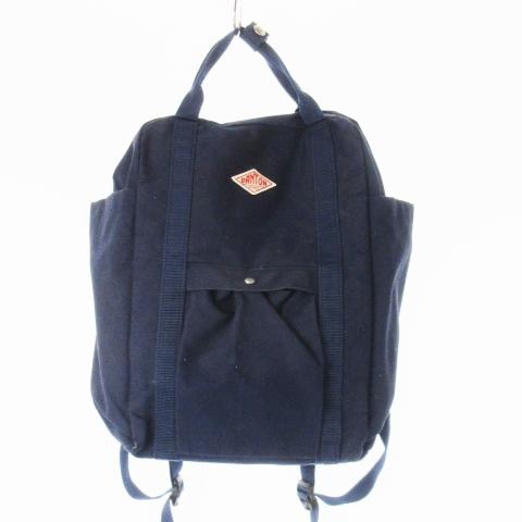 ダントン DANTON リュックサック デイパック 2way ハンドバッグ キャンバス ロゴ 紺 ネ...