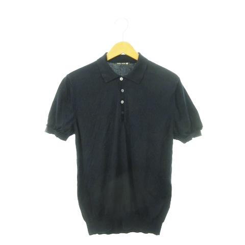 オーカ トランク AUXCA.TRUNK ポロシャツ 半袖 コットン L 紺 ネイビー /AH2 ■...