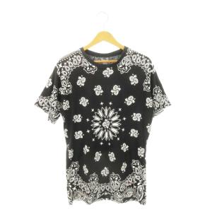 ヘインズ Hanes × シュプリーム SUPREME 半袖Tシャツ クルーネック プリント ペイズリー柄 S 黒 ブラック /AH5 ■GY99 メンズ