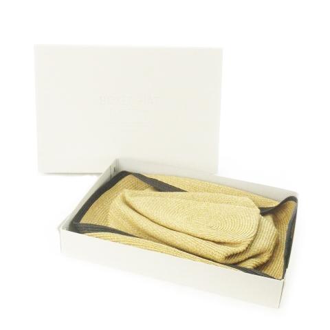 未使用品 マチューハ mature ha. BOXED HAT ペーパーハット 麦わら帽子 ライン ...