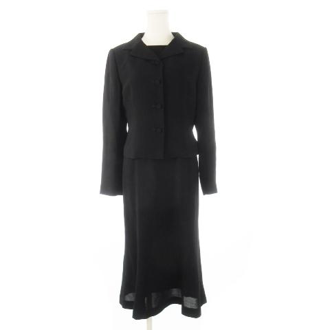 東京ソワール ペルル SOIR PERLE ブラック フォーマル セットアップ ジャケット ワンピー...