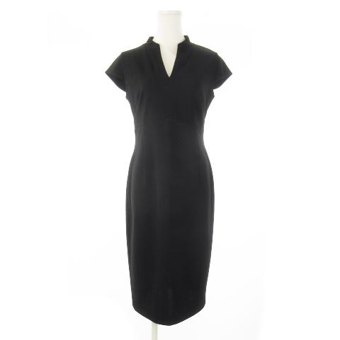 未使用品 カルバンクライン CALVIN KLEIN ワンピース ひざ丈 ノッチネック 半袖 ジャー...