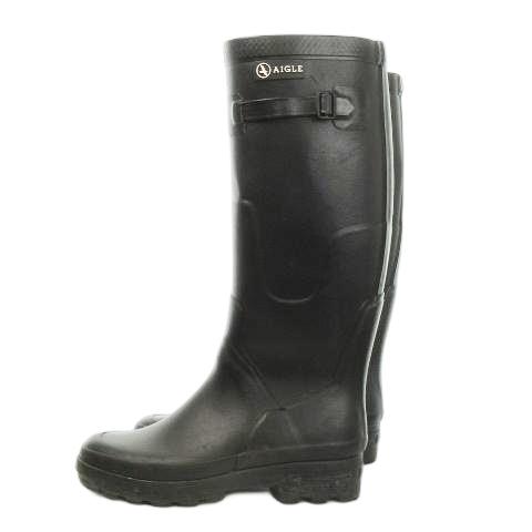 エーグル AIGLE ラバーブーツ レインブーツ 長靴 ロゴ ベルトデザイン アウトドア 40 25...