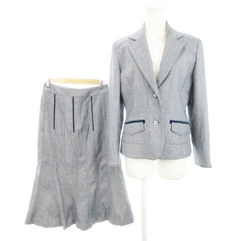 カンサイ KANSAI BIS スカートスーツ セットアップ 上下 テーラードジャケット フレアスカ...