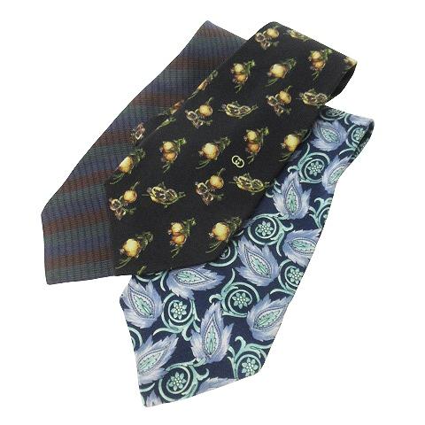 グッチ GUCCI ロエベ LOEWE ネクタイ 3本セット おまとめ シルク 絹 レギュラー ロゴ...