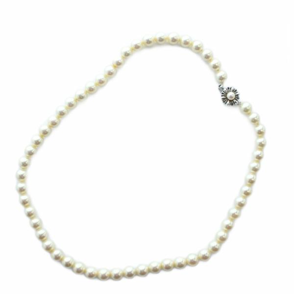 ネックレス 真珠 パール 7mm シルバー金具 白 ホワイト /KW ■GY99 レディース