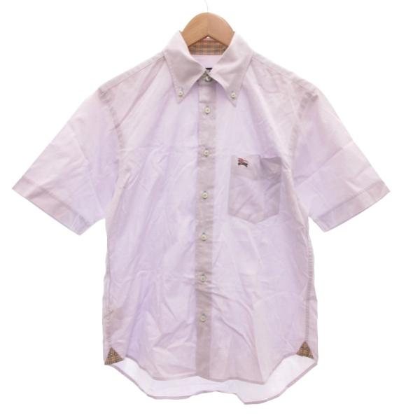 バーバリーブラックレーベル BURBERRY BLACK LABEL シャツ 半袖 シャンブレー ロ...