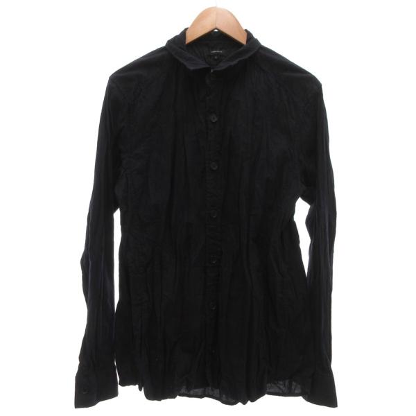 ジョセフオム JOSEPH HOMME シャツ 長袖 シャドーチェック 52 黒 ブラック /JS ...