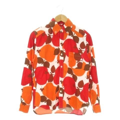 ティーエムティー TMT HIGHOLIDAY ボタンダウンシャツ S オレンジ 赤 レッド リンゴ...
