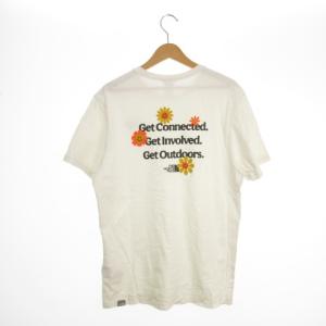 ザノースフェイス THE NORTH FACE 半袖Tシャツ アウトドアウエア M 白 ホワイト 背面プリント クルーネック /AH18 ■GY99 メンズ