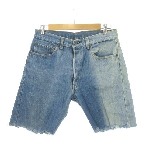 リーバイス Levi's デニム ジーンズ ハーフパンツ W33 L30 青 ブルー インディゴ 切...