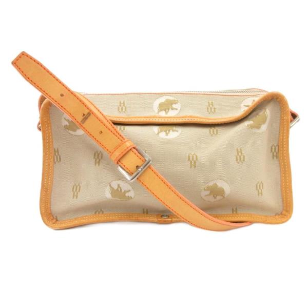 ハンティングワールド HUNTING WORLD ショルダーバッグ キャンバス ロゴ 総柄 ベージュ...