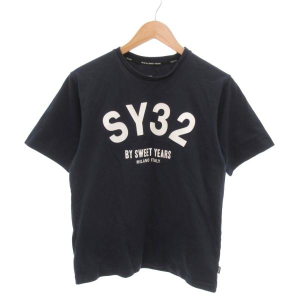 スウィート イヤーズ SWEET YEARS SY32 Tシャツ カットソー 半袖 ロゴ S 紺 ネ...