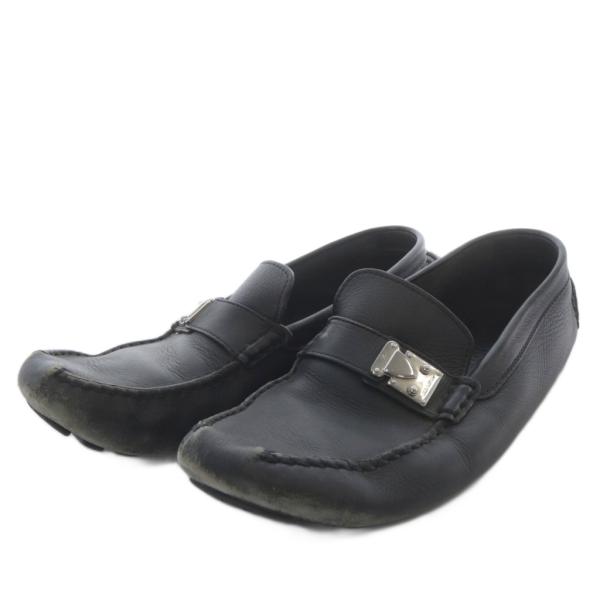 ルイヴィトン LOUIS VUITTON ドライビングシューズ モカシン レザー ベルト 8.5 ブ...