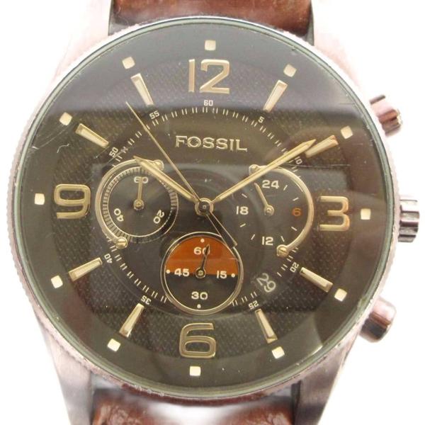 フォッシル FOSSIL 腕時計 ウォッチ クロノグラフ クォーツ カレンダー付き 黒文字盤 FS-...