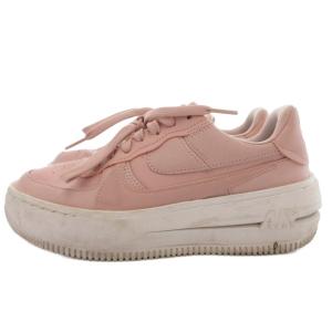 ナイキ NIKE AIR FORCE１ エアフォースワン スニーカー シューズ 23cm ピンク レースアップ ローカット プラットフォームソール /MX ■GY9