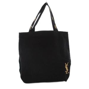 イヴサンローラン YVES SAINT LAURENT トートバッグ 黒 ブラック ロゴデザイン 無地 /IL ■GY99 レディース