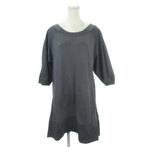 シーバイクロエ SEE BY CHLOE ワンピース 36 グレー 紺 ネイビー ラウンドネック 七...