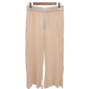 ベアフットドリームス BAREFOOT DREAMS パンツ S 生成り クリーム色 リブ編み イージーワイド /MX ■GY99 レディース