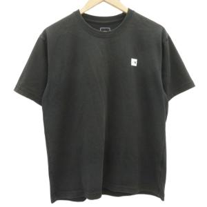 ザノースフェイス THE NORTH FACE Tシャツ カットソー L 黒 ブラック 無地 クルーネック 半袖 /HO42 ■GY99 メンズ