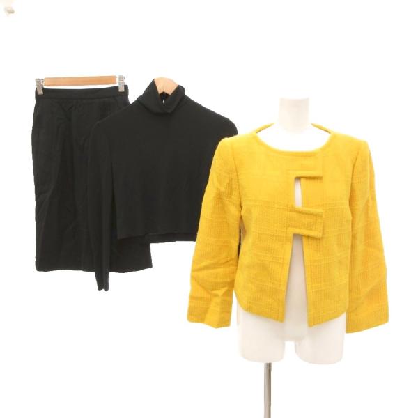 ミス アシダ miss ashida スリーピース セットアップ ノーカラージャケット タートルネッ...