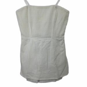ビーシービージーマックスアズリア BCBGMAXAZRIA サロペット ショートパンツ 4 白 ホワイト 無地 チューブトップ /KK ■GY99