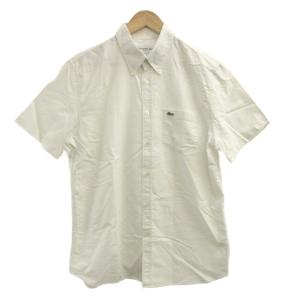 ラコステ LACOSTE シャツ M/L 白 ホワイト ボタンダウン 半袖 胸ポケット /NP ■GY99 メンズ