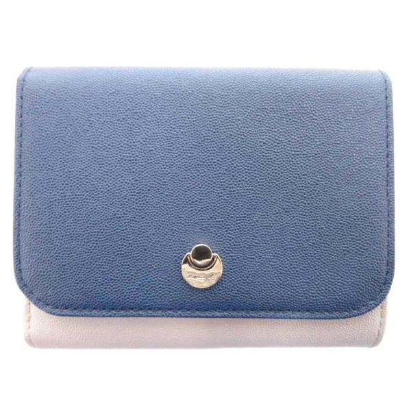 アニエスベー agnes b. 美品 EW05-01 ウォレット 2つ折り 財布 コンパクト レザー...