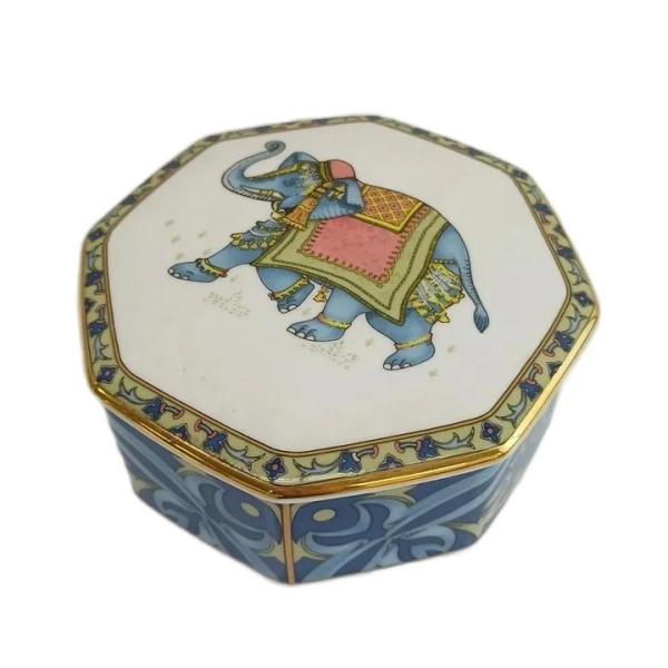 ウェッジウッド WEDGWOOD ブルーエレファント オクタゴナルボックス 八角形小物入れ ボンボニ...