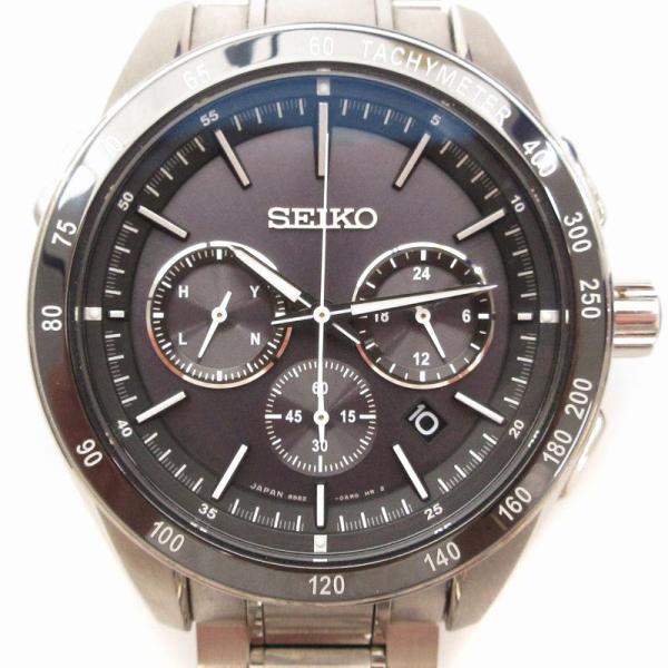 セイコー SEIKO ブライツ デイト 腕時計 ウォッチ ソーラー アナログ デイト 文字盤ネイビー...