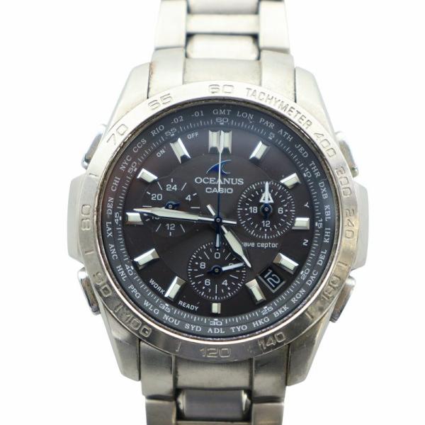 カシオ CASIO オシアナス 腕時計 ウォッチ 電波ソーラー ロゴ クロノグラフ デイト カレンダ...