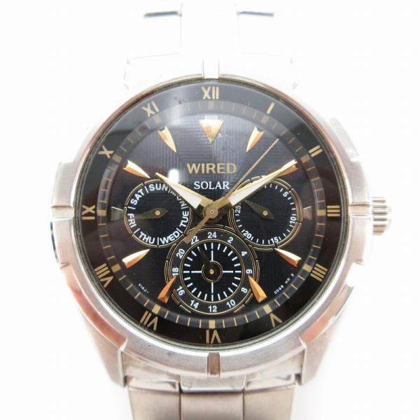 ワイアード WIRED 腕時計 ソーラー クロノグラフ ステンレス 銀色 V14J-0BV1 /UO...