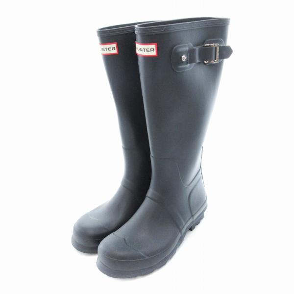 ハンター HUNTER オリジナル トール レインブーツ UK8 ネイビー /UO メンズ