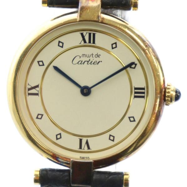 カルティエ Cartier マスト ヴァンドーム ヴェルメイユ 925 腕時計 1861 クォーツ ...