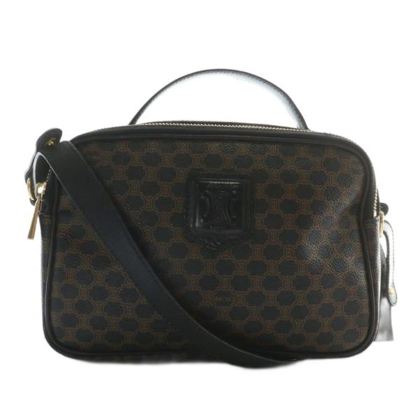 セリーヌ CELINE バニティバッグ ハンド ショルダー 2WAY PVC レザー マカダム柄 総...